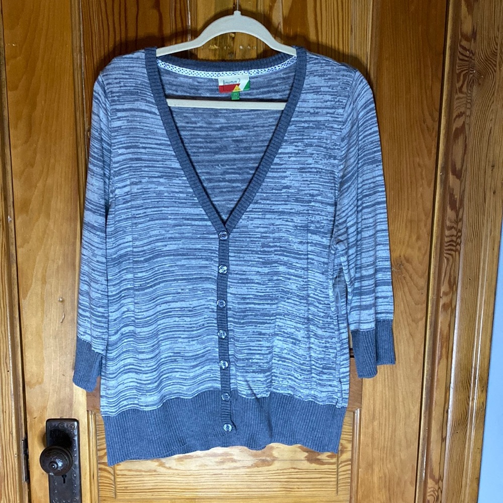 Fervour ModCloth Grey Cardigan 2X NWOT